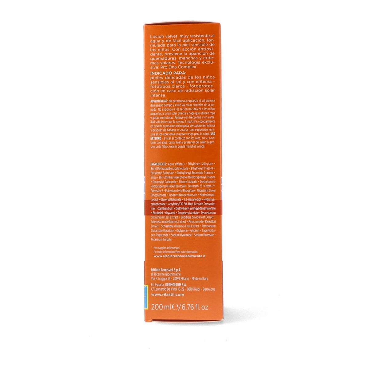 Sun Milk for Children Rilastil Sun System Baby Spf 50+ 200 ml